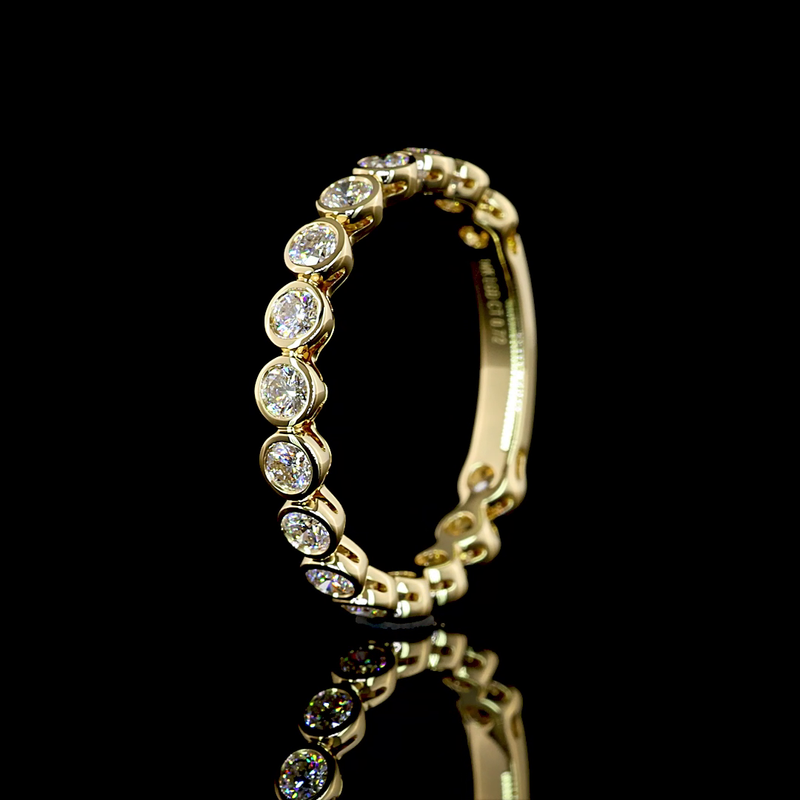 3/4ctw Bezel Round 3/4 Eternity Band