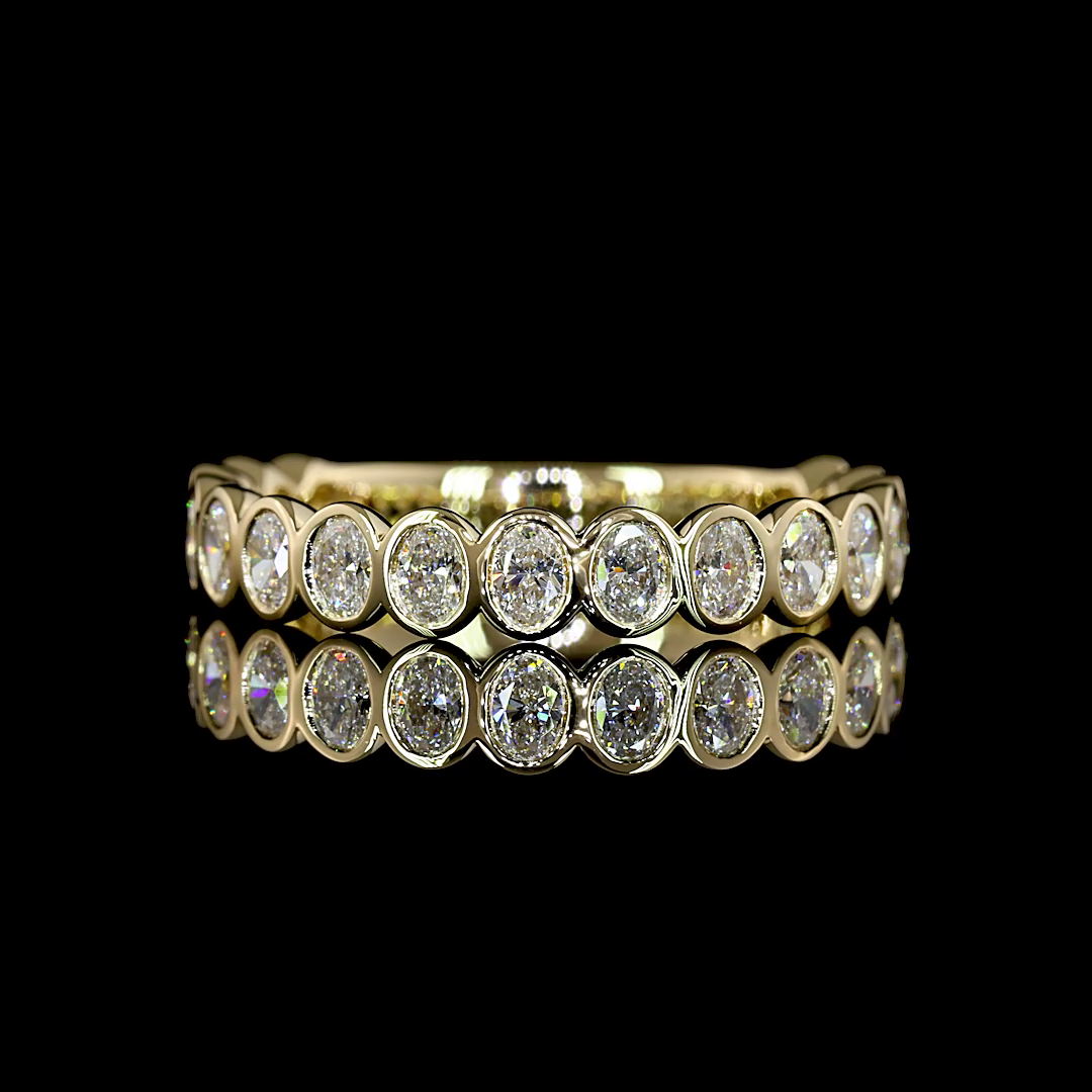 3/4ctw Bezel Oval 3/4 Eternity Band