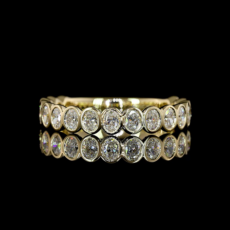 3/4ctw Bezel Oval 3/4 Eternity Band