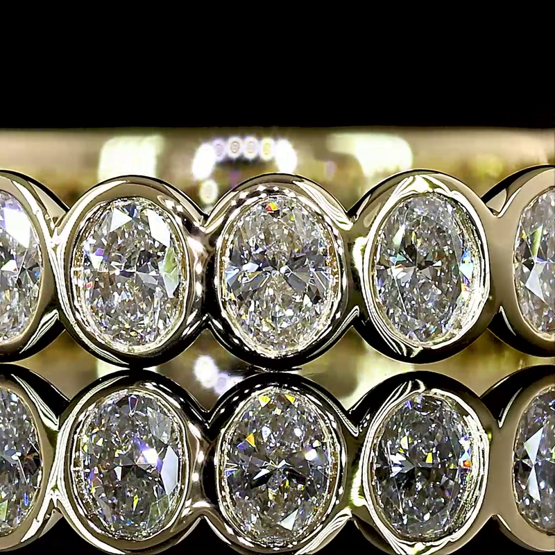 3/4ctw Bezel Oval 3/4 Eternity Band