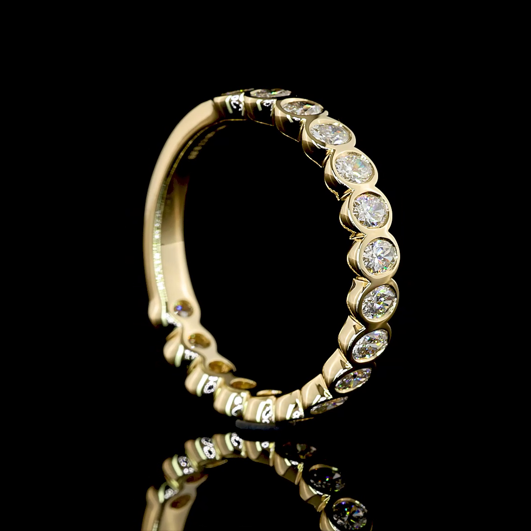 3/4ctw Bezel Oval 3/4 Eternity Band