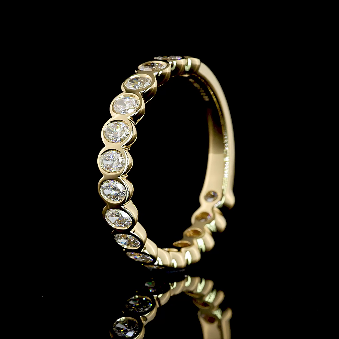 3/4ctw Bezel Oval 3/4 Eternity Band