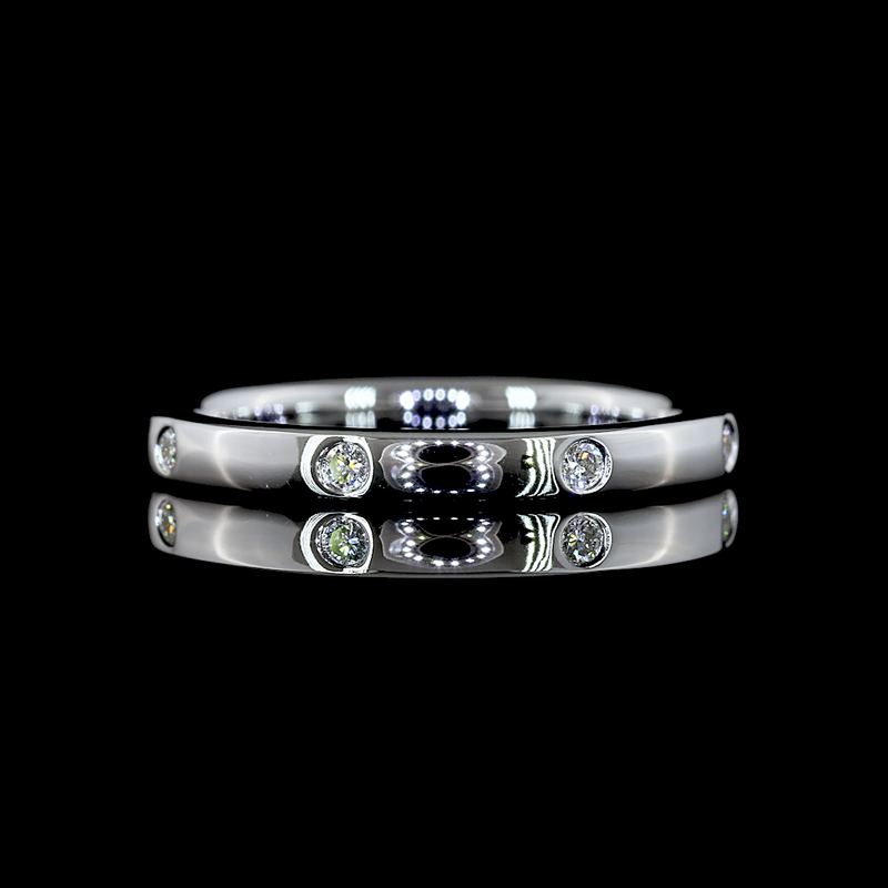 1/8ctw Bezel Round Eternity Band