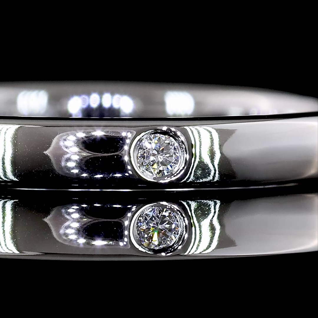 1/8ctw Bezel Round Eternity Band