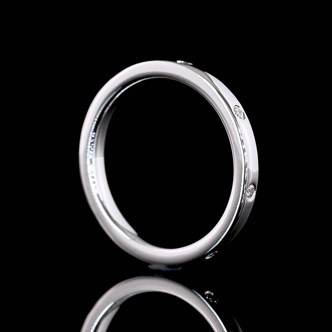 1/8ctw Bezel Round Eternity Band