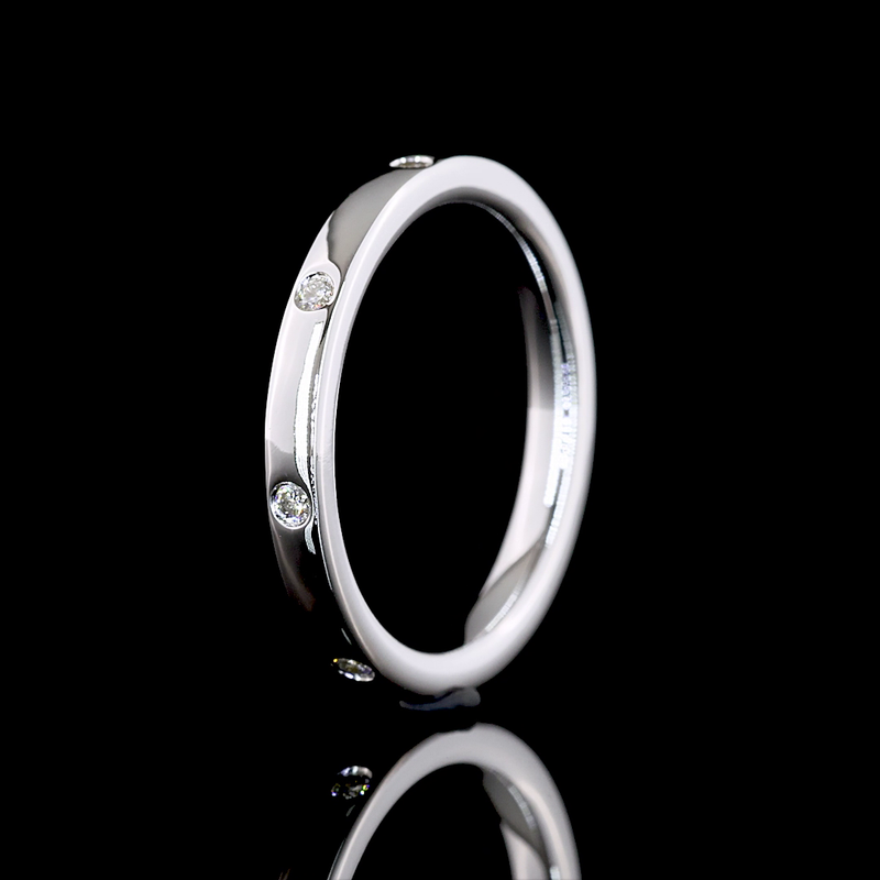 1/8ctw Bezel Round Eternity Band