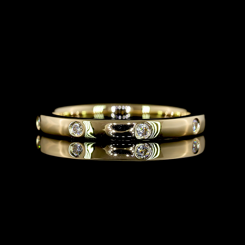 1/7ctw Bezel Round Eternity Band