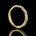 3/4ctw Prong East West Baguette & Round Half Eternity Band