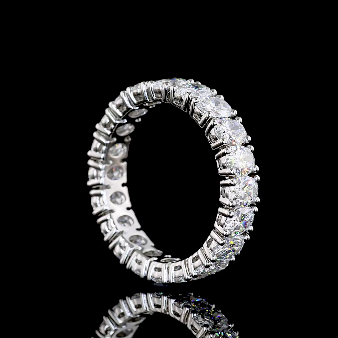 4ctw Oval Prong Diamond Eternity Band