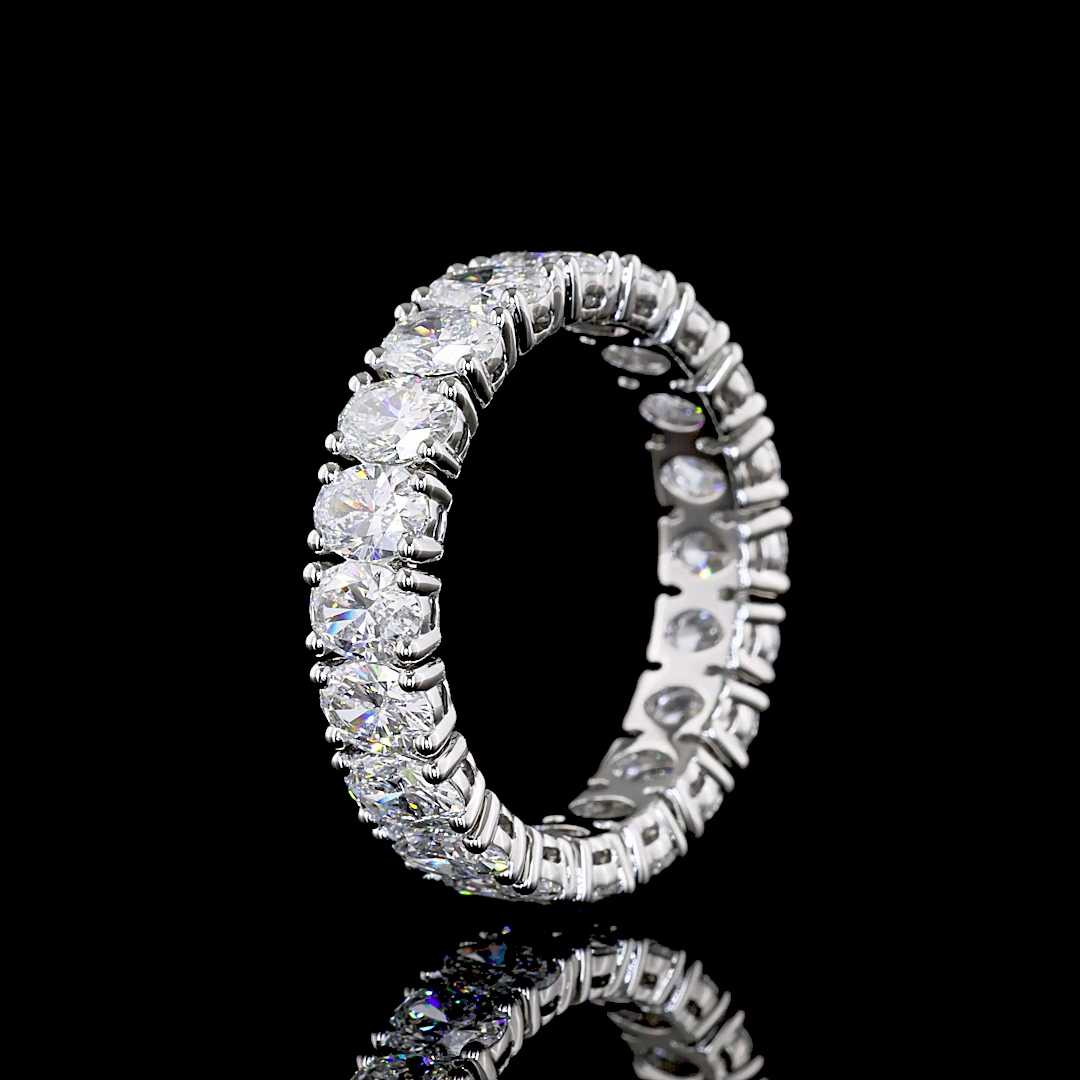 4ctw Oval Prong Diamond Eternity Band