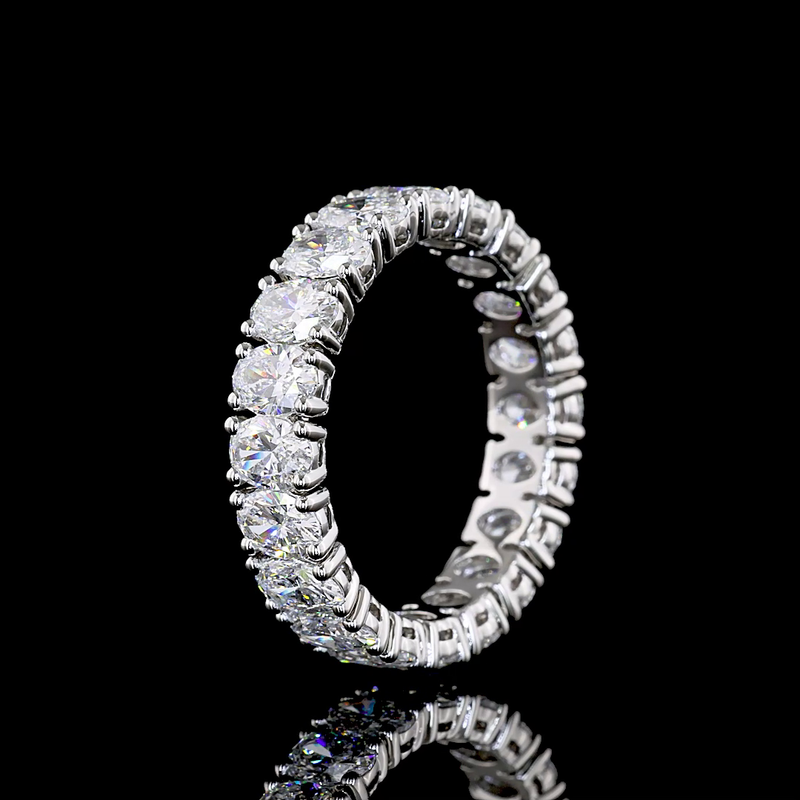 4ctw Oval Prong Diamond Eternity Band