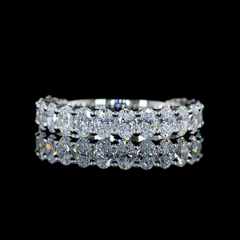 2ctw Oval Prong Diamond 3/4 Eternity Band