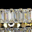 4ctw Prong Emerald Seven Stone Band