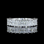 2-1/2ctw Radiant Prong Diamond 3/4 Eternity Band