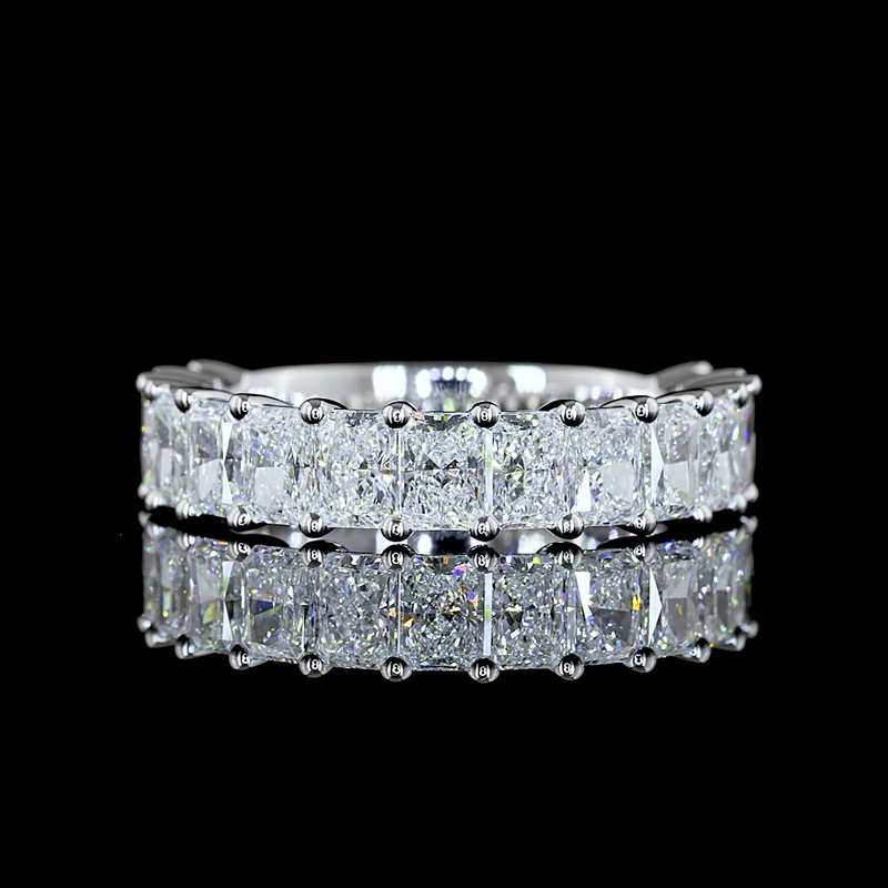 2-1/2ctw Radiant Prong Diamond 3/4 Eternity Band