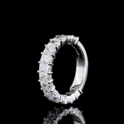 2-1/2ctw Radiant Prong Diamond 3/4 Eternity Band