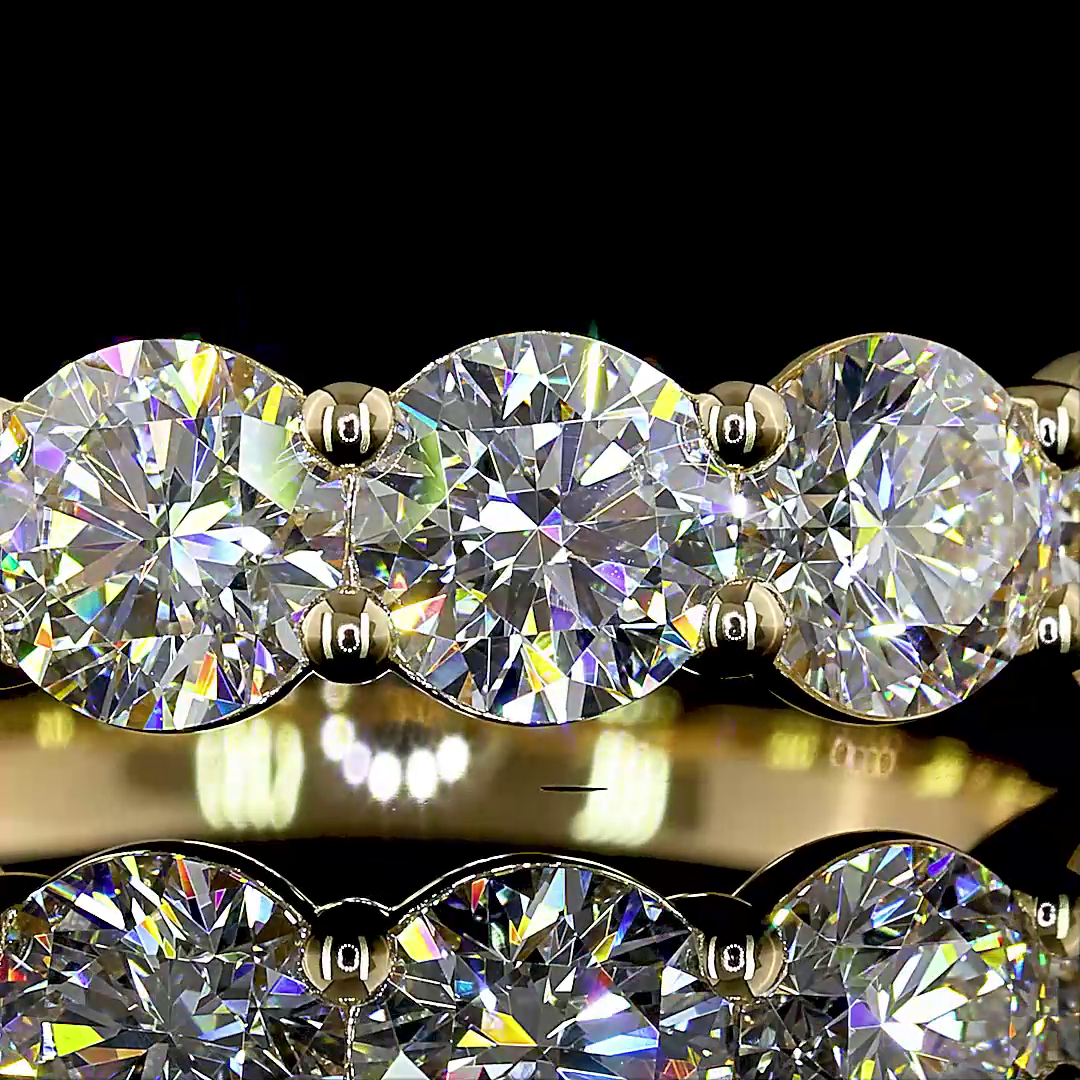 6ctw Prong Round Seven Stone Band
