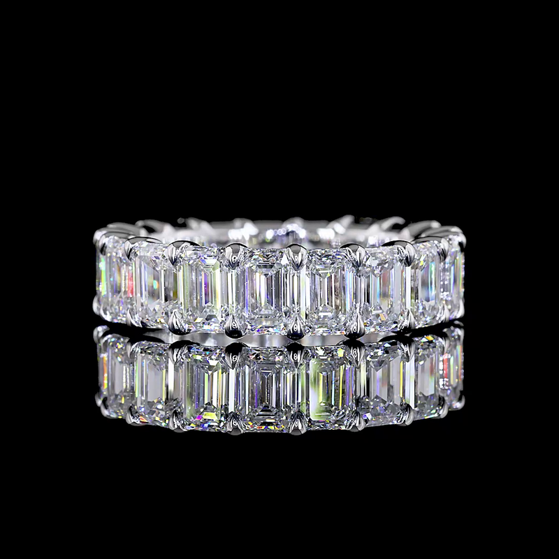 7ctw Emerald Prong Diamond Eternity Band
