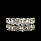 3-1/2ctw Antique Cushion Prong Diamond Half Eternity Band
