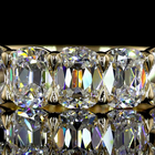 3-1/2ctw Antique Cushion Prong Diamond Half Eternity Band