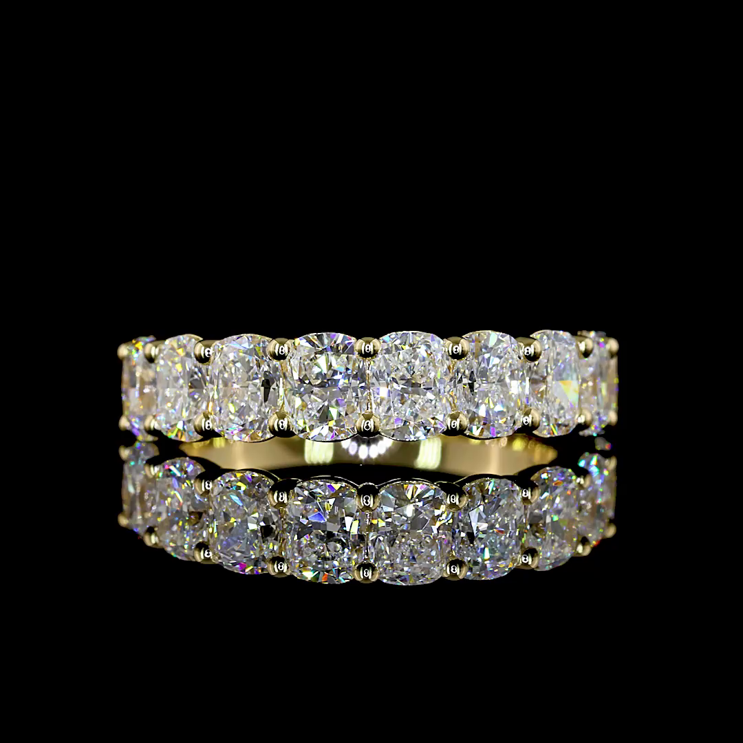 1-3/4ctw Prong Cushion Half Eternity Band