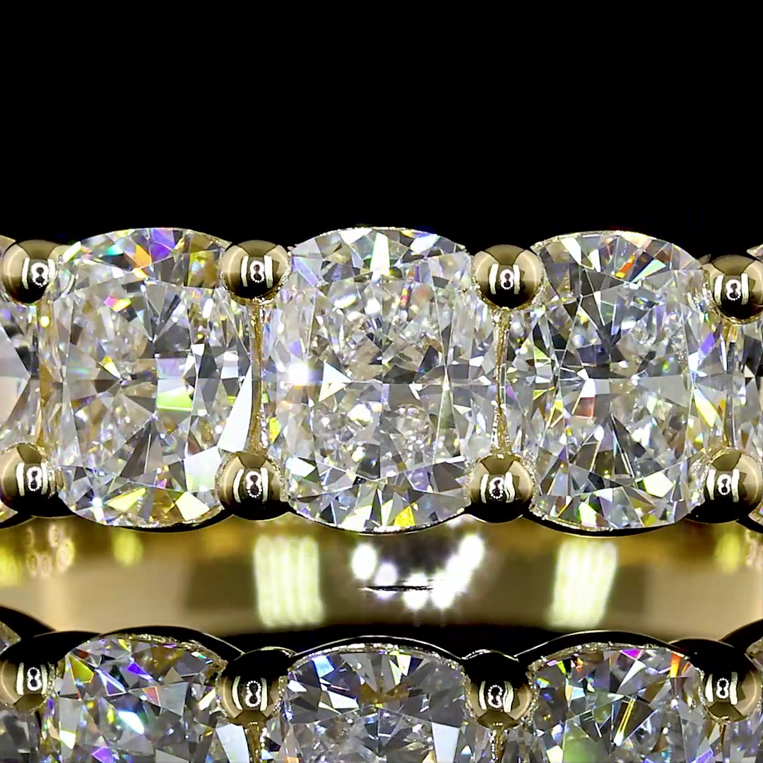 1-3/4ctw Prong Cushion Half Eternity Band