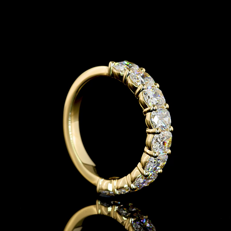 1-3/4ctw Prong Cushion Half Eternity Band