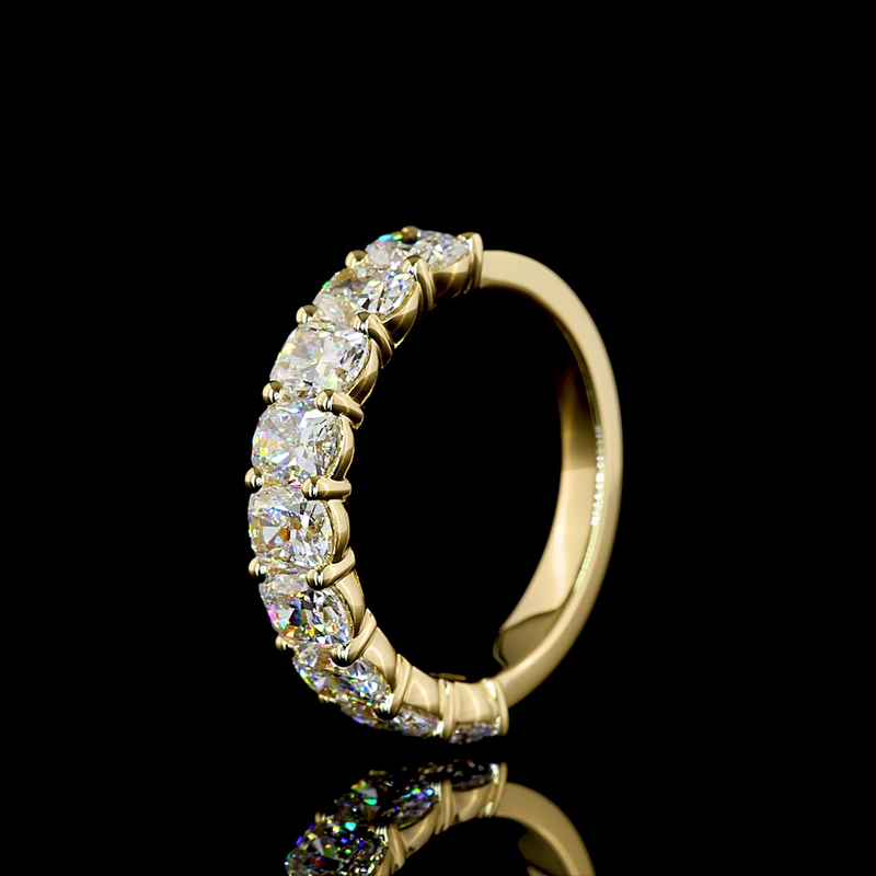 1-3/4ctw Prong Cushion Half Eternity Band