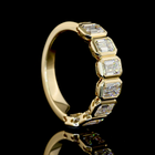2ctw Bezel Emerald Seven Stone Band