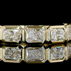 2ctw Bezel East West Radiant Seven Stone Band