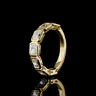 2ctw Bezel East West Radiant Seven Stone Band