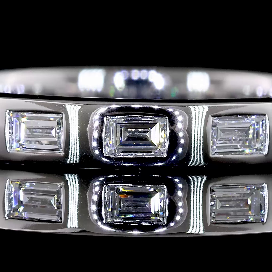 3/8ctw Flush East West Baguette Eternity Band