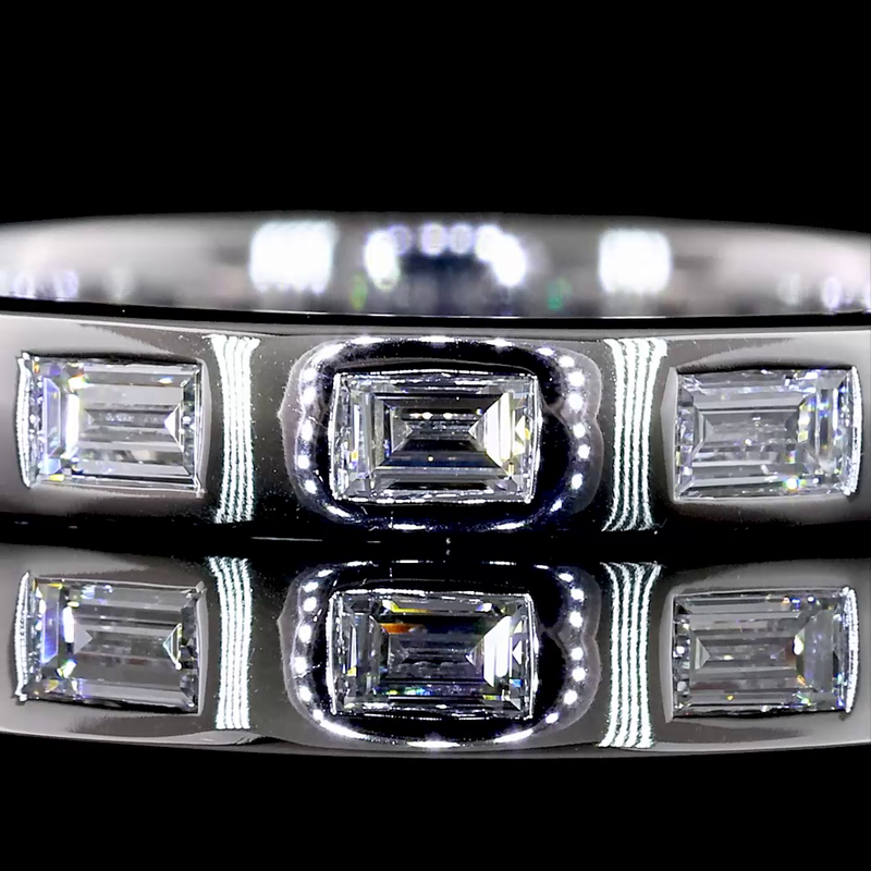 3/8ctw Flush East West Baguette Eternity Band