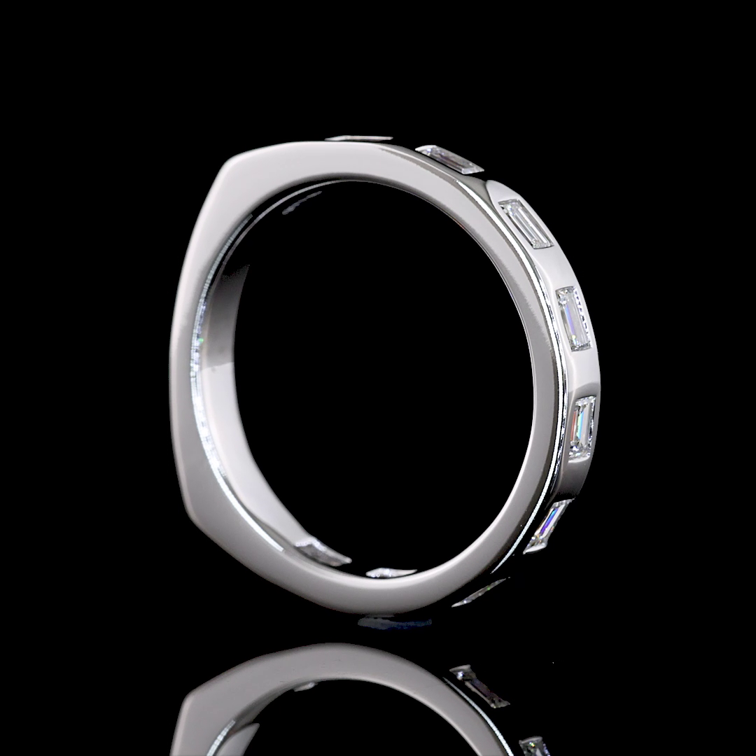 3/8ctw Flush East West Baguette Eternity Band