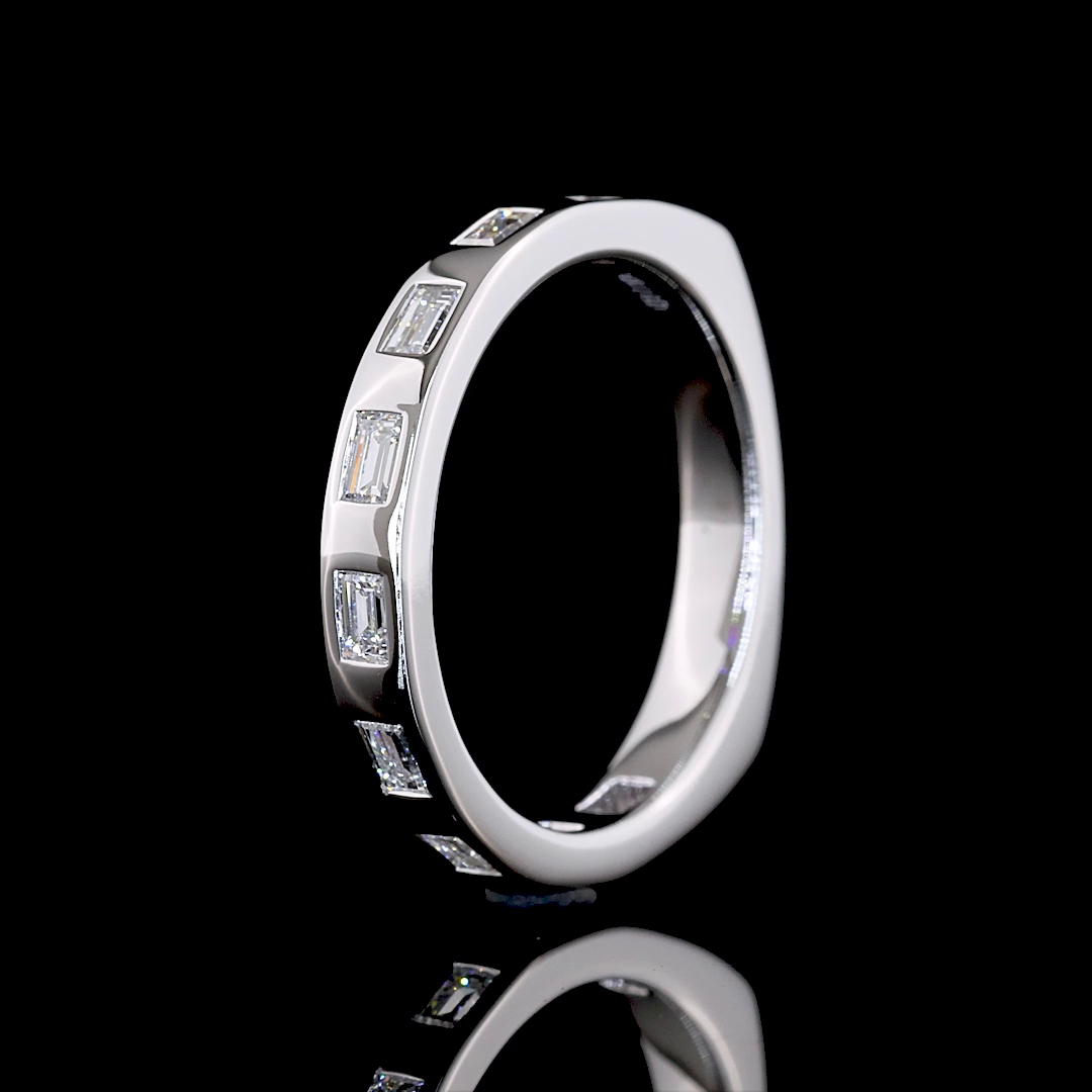 3/8ctw Flush East West Baguette Eternity Band