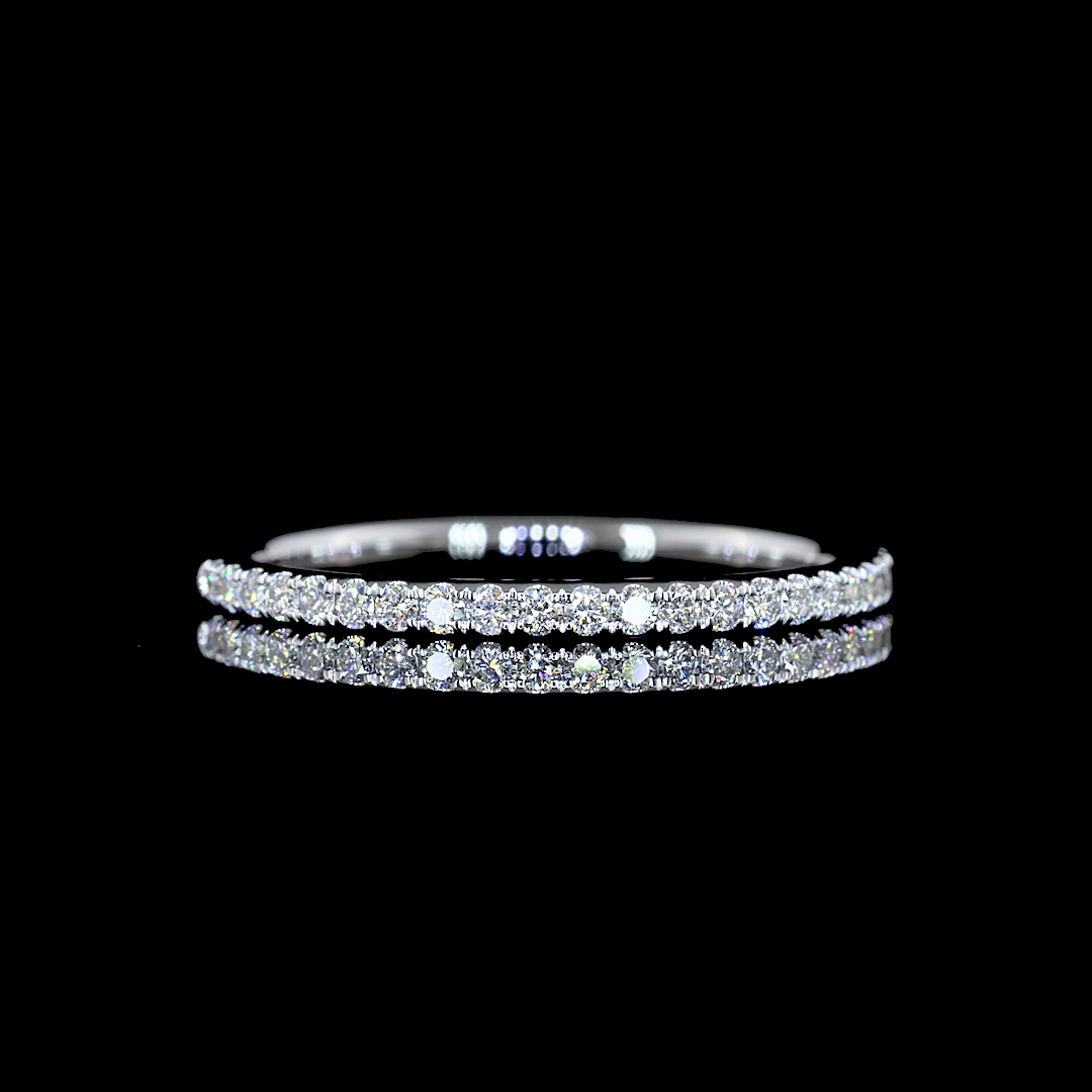 1/4ctw U Prong Round Half Eternity Band