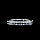 1/4ctw U Prong Round Half Eternity Band