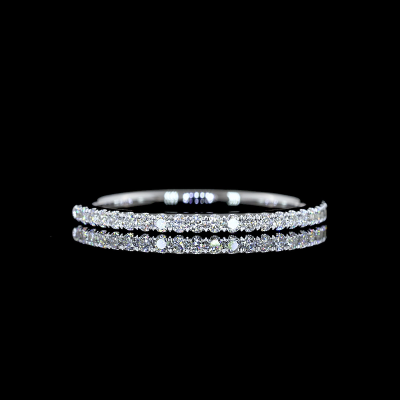 1/4ctw U Prong Round Half Eternity Band