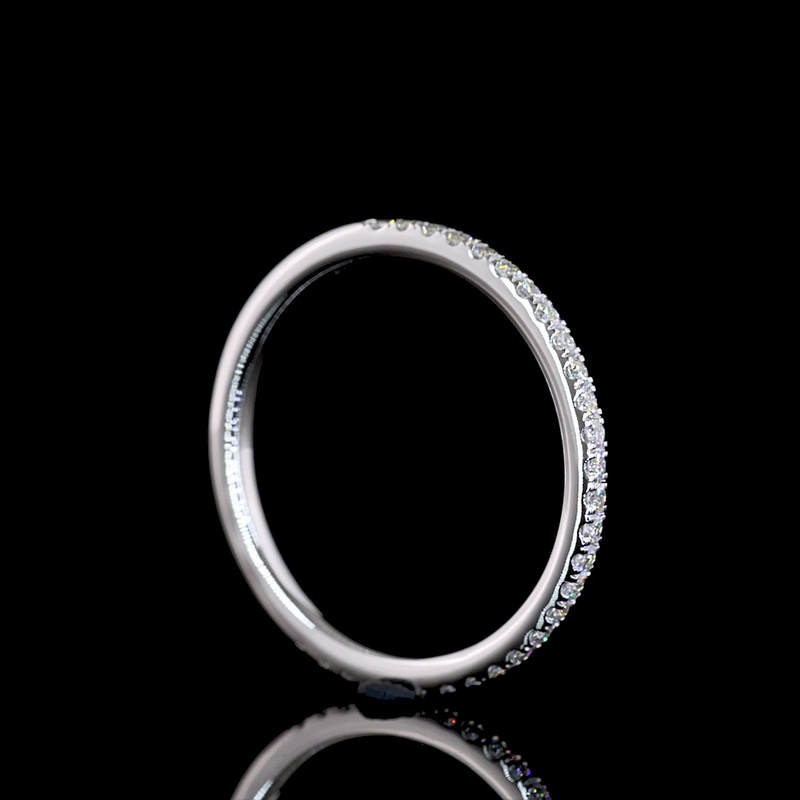 1/4ctw U Prong Round Half Eternity Band