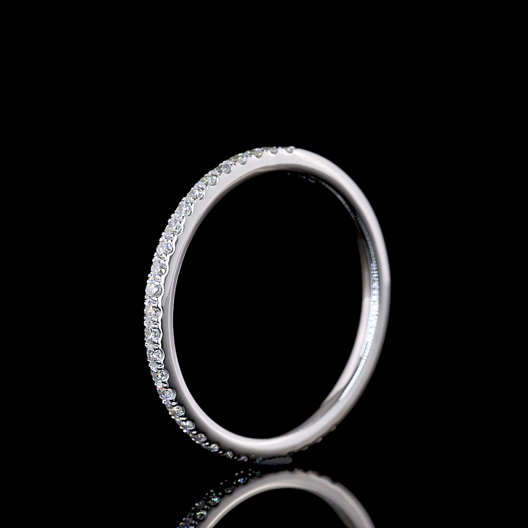 1/4ctw U Prong Round Half Eternity Band