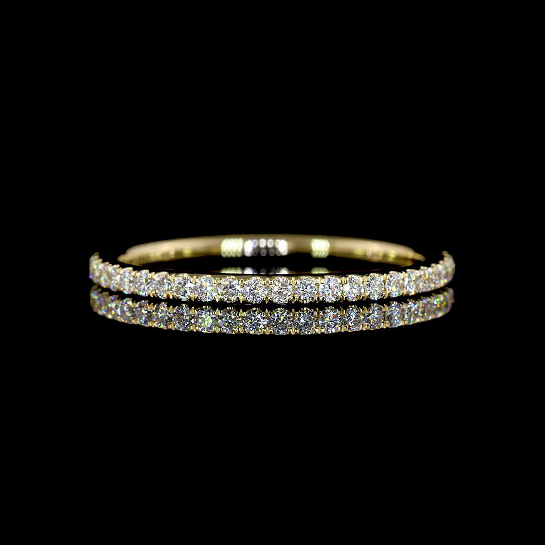 1/4ctw U Prong Round 3/4 Eternity Band