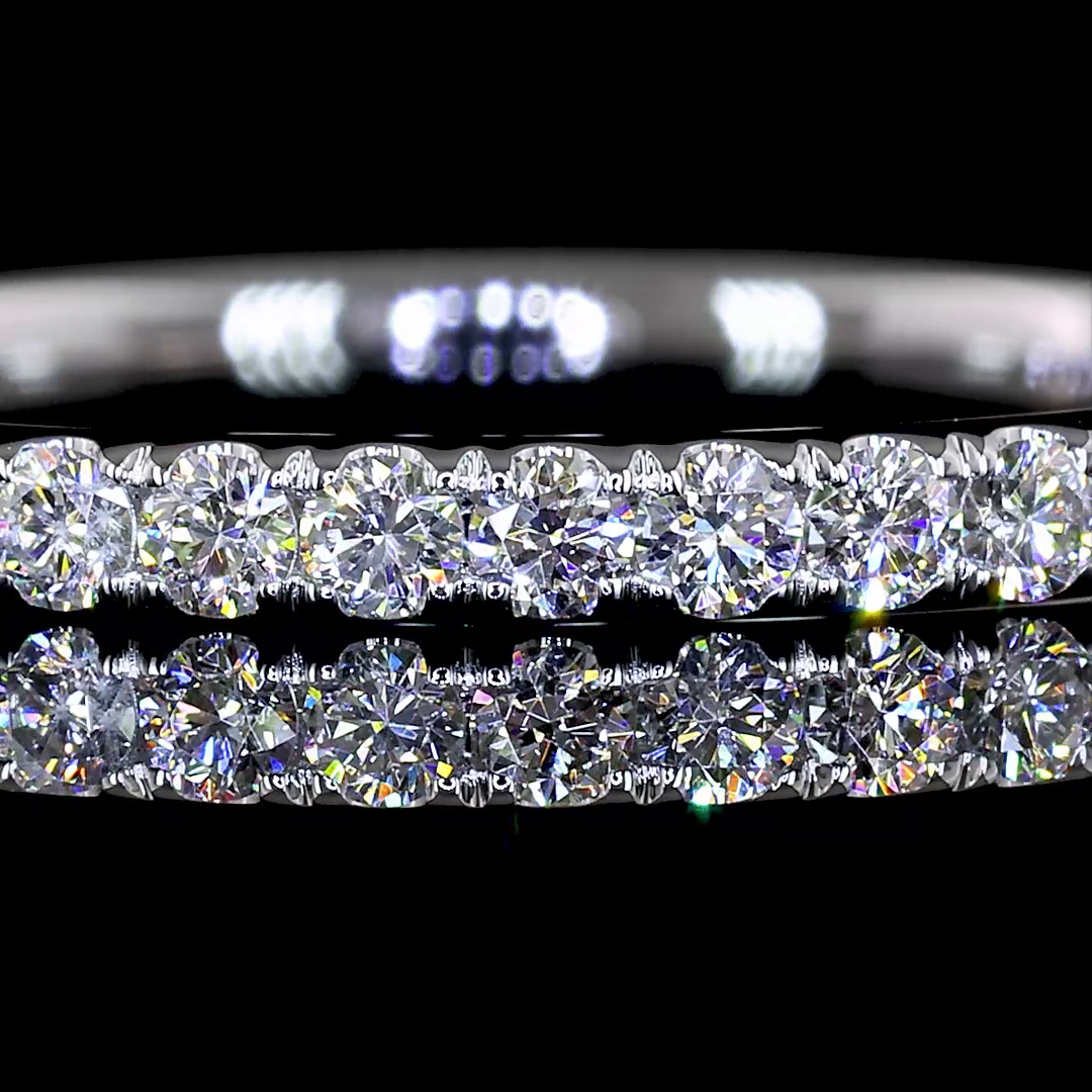 1/4ctw Prong Round 3/4 Eternity Band