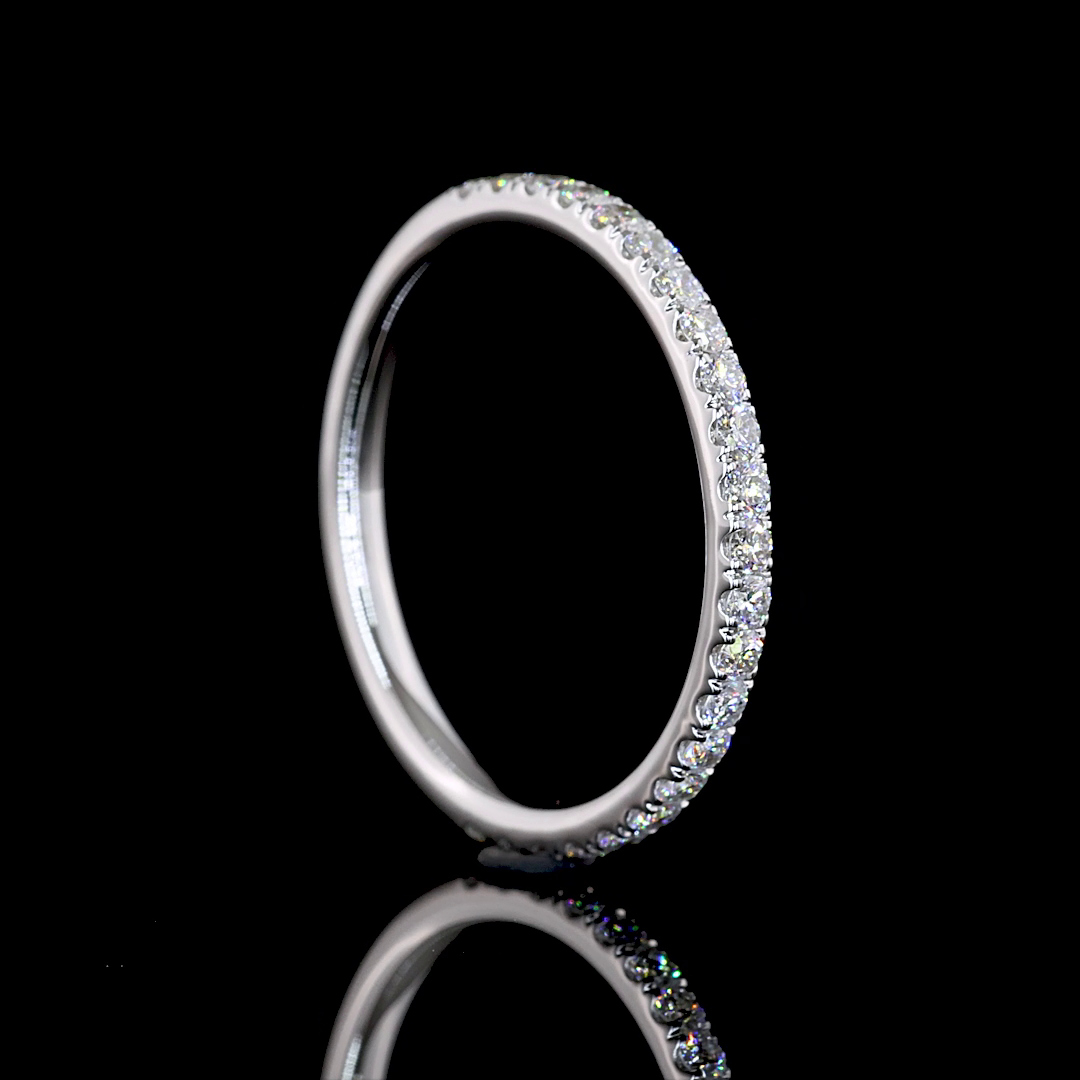 1/4ctw Prong Round 3/4 Eternity Band