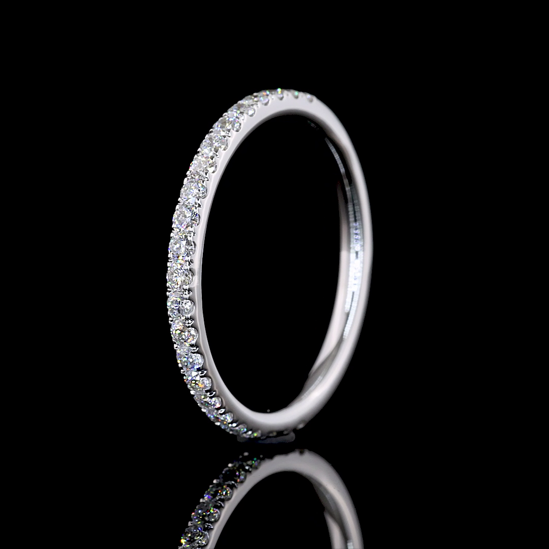 1/4ctw Prong Round 3/4 Eternity Band
