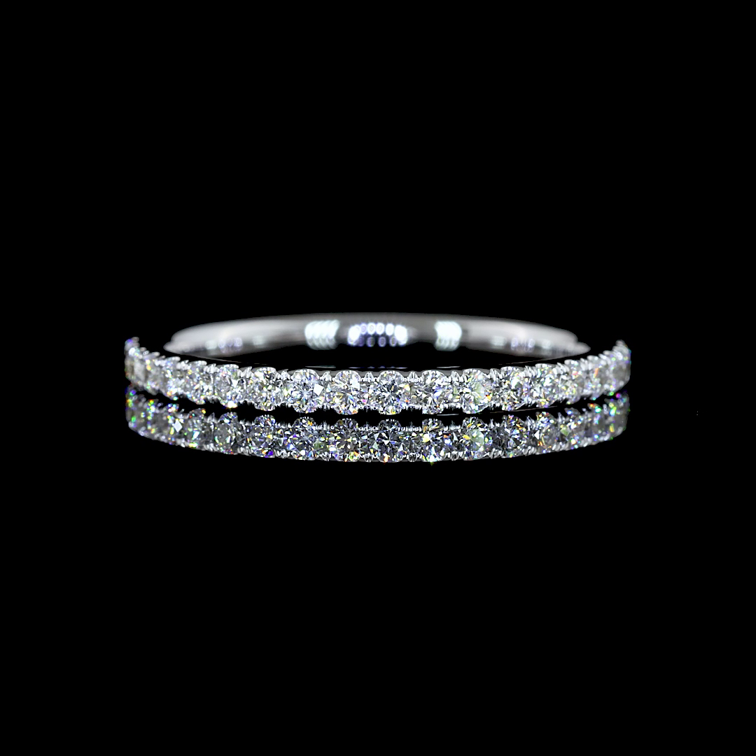 1/4ctw U Prong Round Half Eternity Band