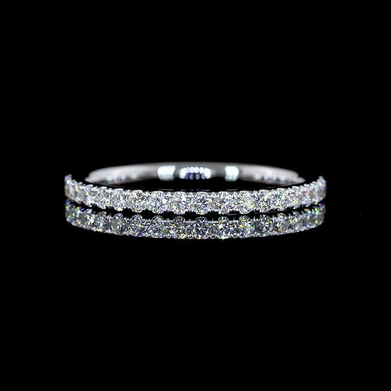1/4ctw U Prong Round Half Eternity Band