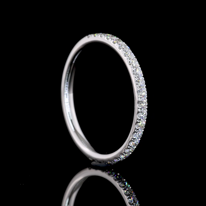 1/4ctw U Prong Round Half Eternity Band