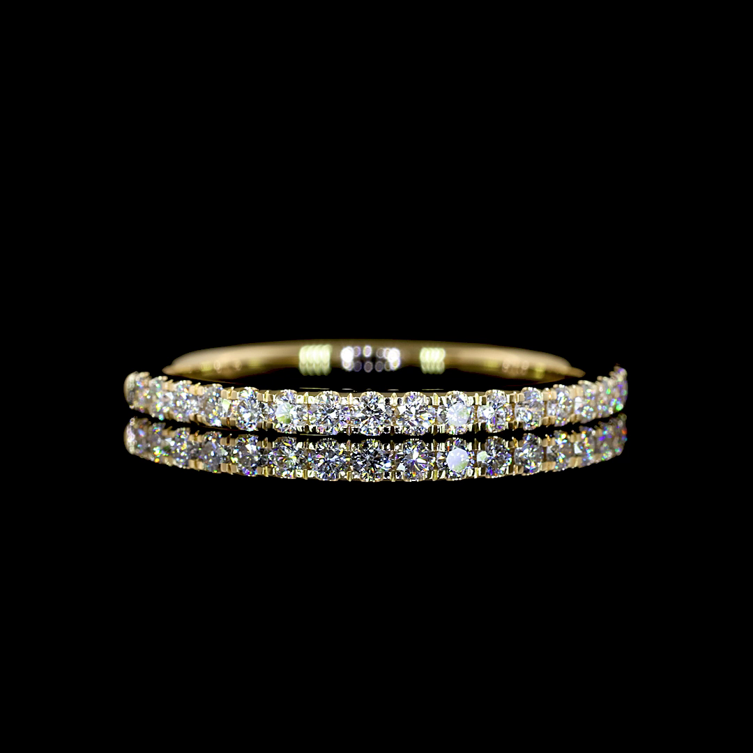 1/4ctw U Prong Round Half Eternity Band