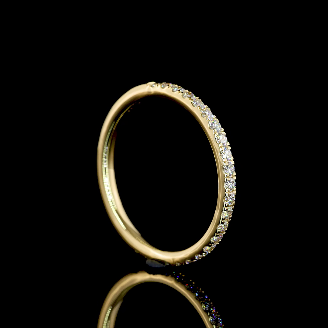 1/4ctw U Prong Round Half Eternity Band
