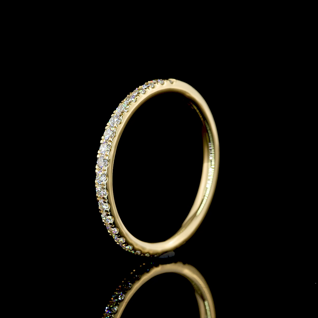 1/4ctw U Prong Round Half Eternity Band